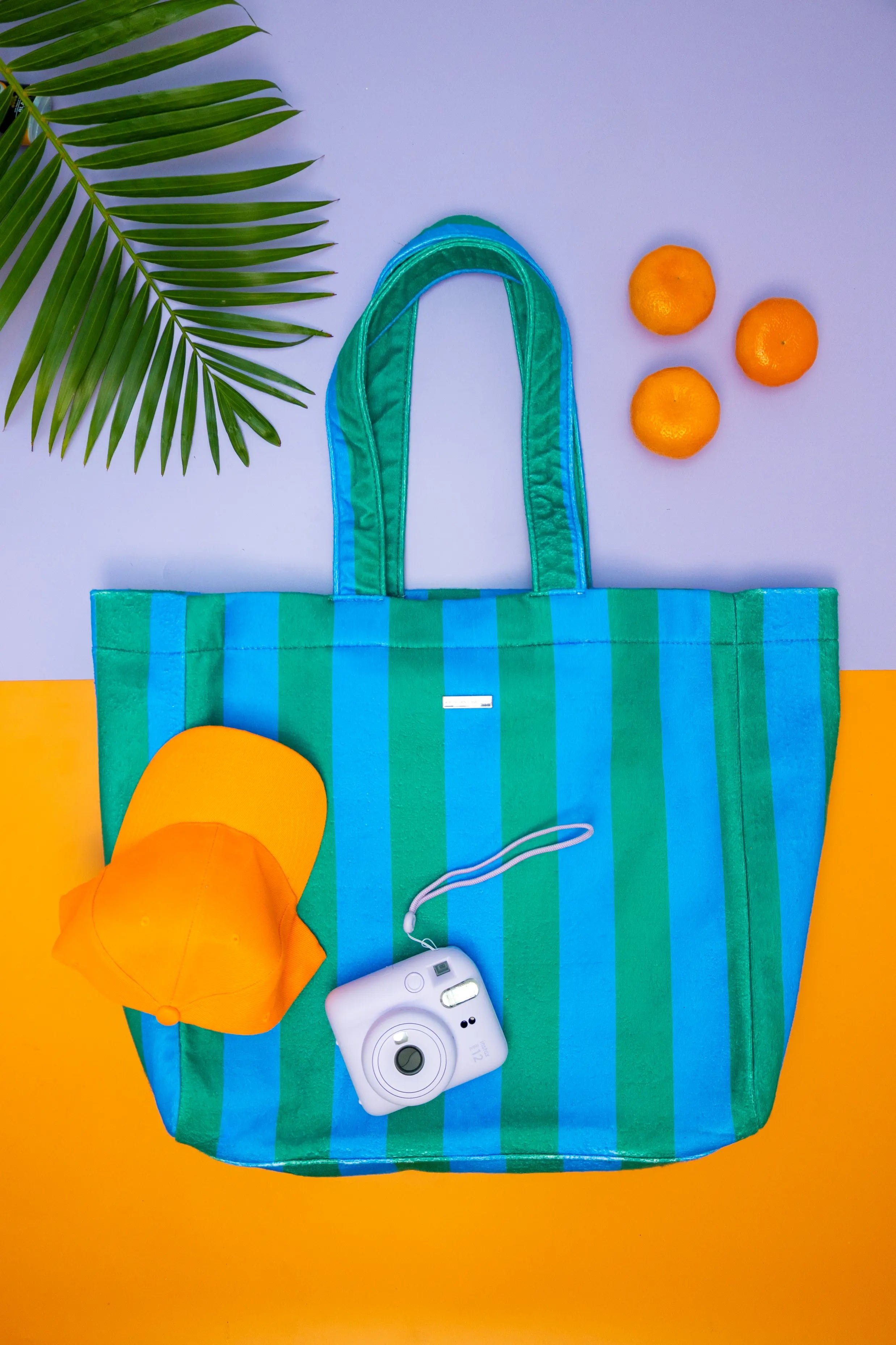 Large terry towelling carry-all tote bag with wide shoulder straps for beach and everyday use